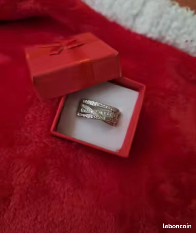 Bague géométrique argent (image 3)