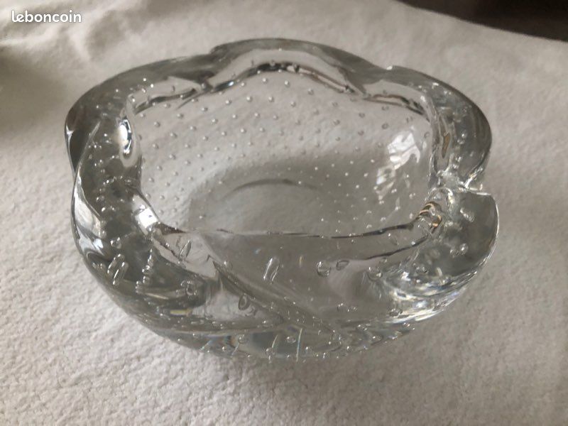 Coupes En Cristal Bullé / Vide-poches - Italie XXème Siècle, Très Bon état