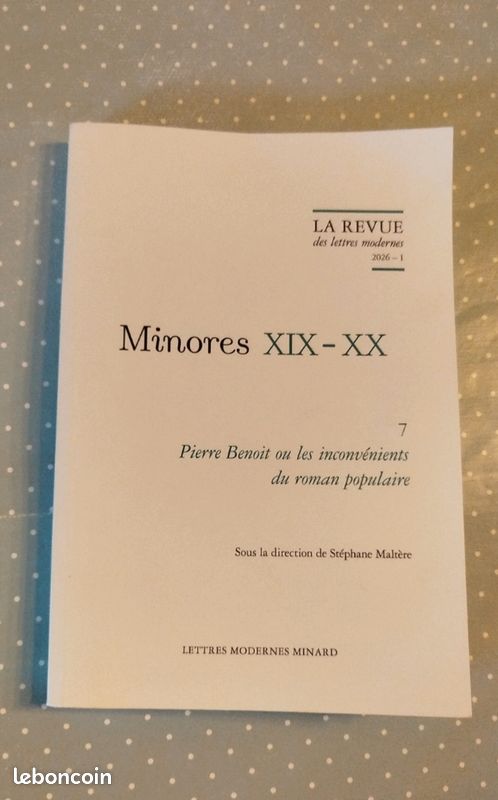 La revue des lettres modernes Minard 2026 (image 1)