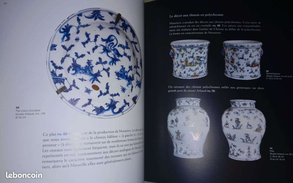 Les faïences de Moustiers du XVIIe au XIXe siècle au musée d'Arbaud d'Aix-en-Provence et au musée de Moustiers. J. C. Alary Neuf prix réduit (image 16)