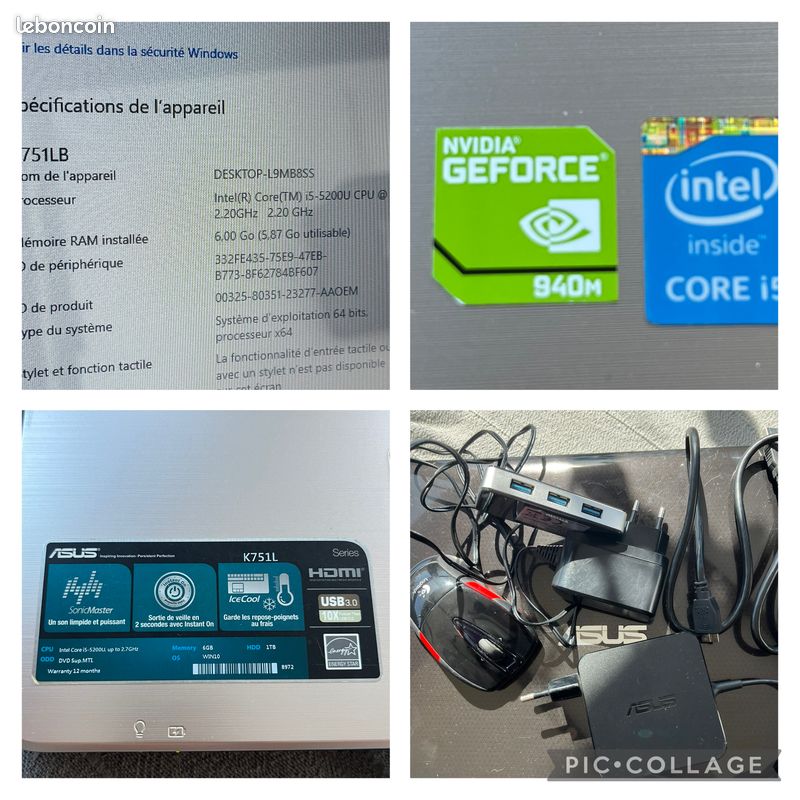 Pc ASUS 17 pouce (image 3)
