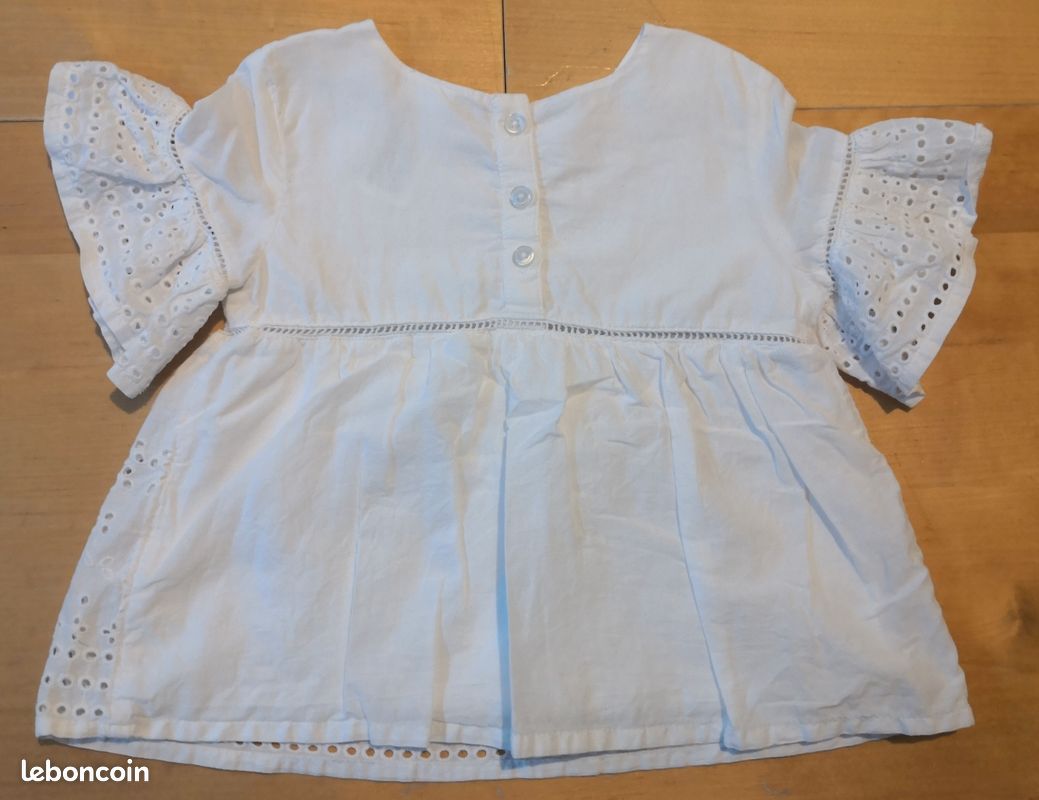Tunique blouse blanche été 3 ans fille C&A (image 2)