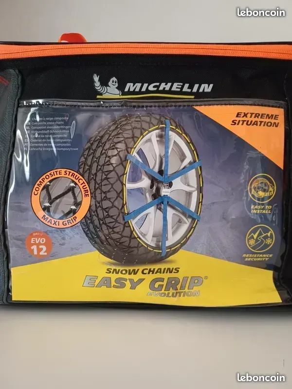 Chaînes à Neige Composite Michelin EVO 12 - Pour Pneus 18 Pouces, Comme Neuves