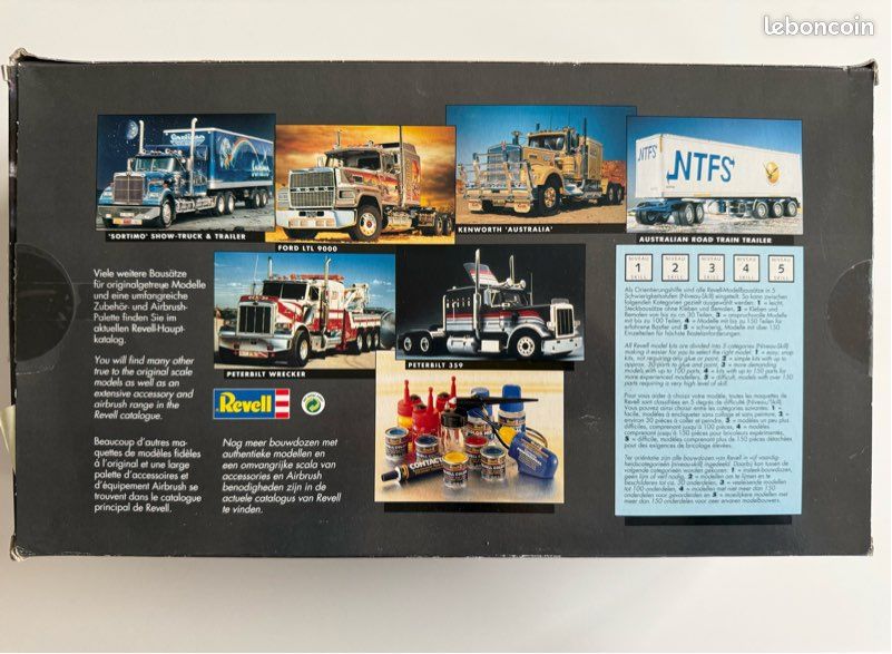 Maquette Revell 1/24 – Western Truck & Trailer – Sortimo – Complète – Occasion