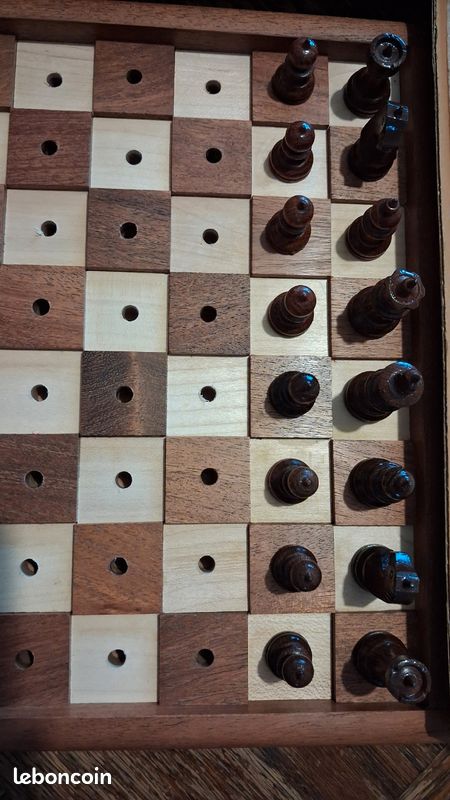 Jeu d'échecs en bois non voyant/Mal voyant (image 4)