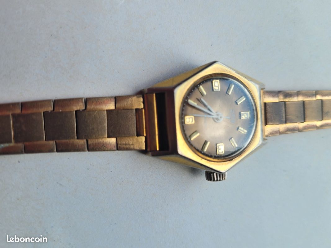 Montre Bracelet Automatique Alihor Avec Date - Ancienne, Fonctionne - Occasion Pour Homme