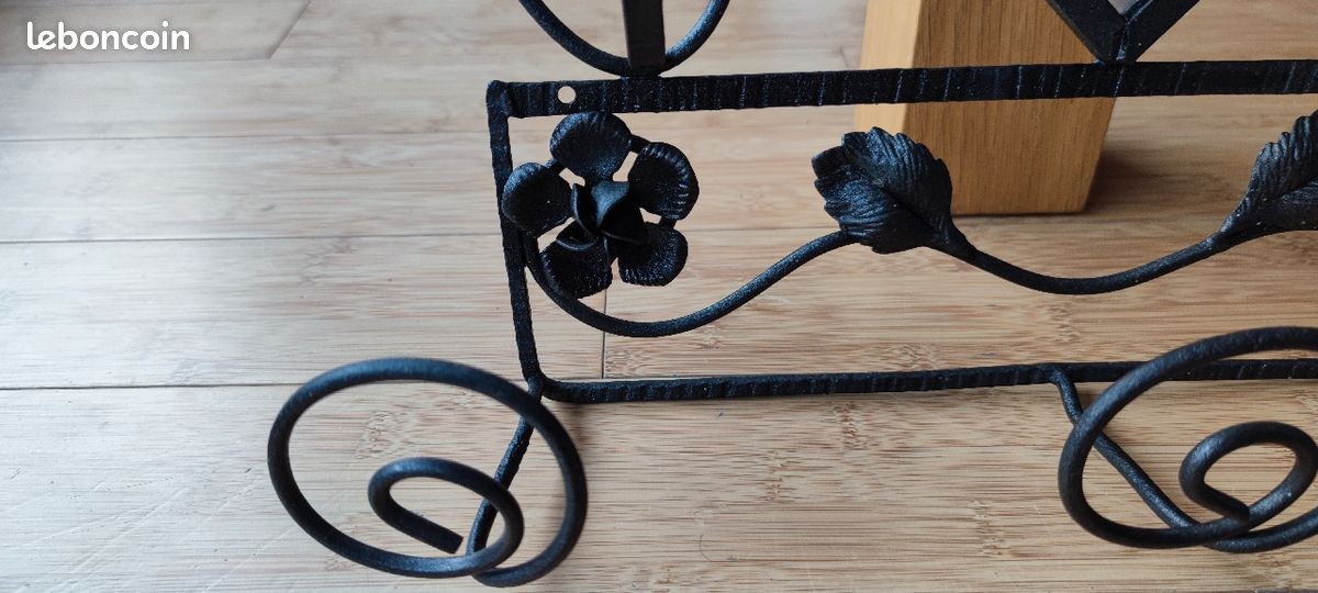 Porte manteaux miroir fer forgé (image 2)