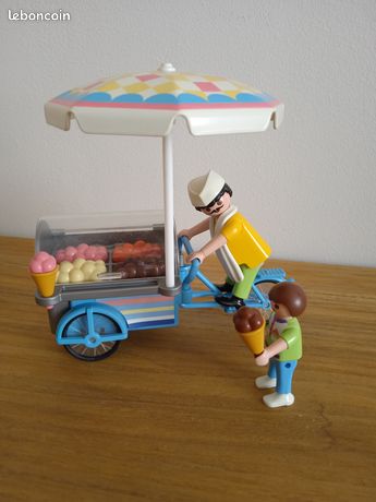 Set Playmobil 'Glacier Vélo' (magasin De Glaces) - Réf. 3244, 1733 - Occasion Complet