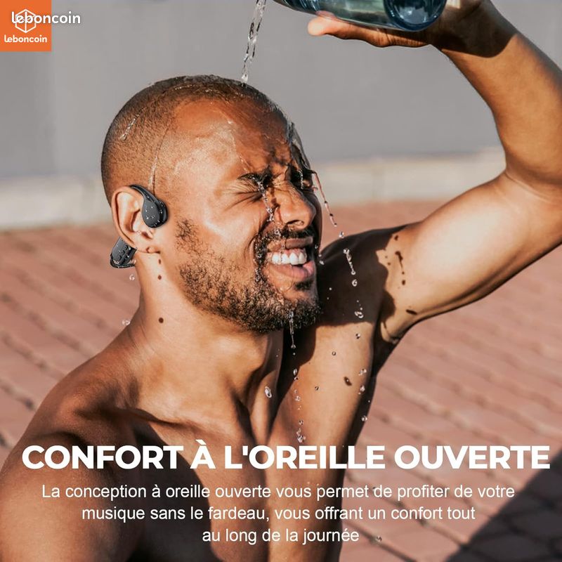 écouteur Conduction Osseuse Test Du Casque De Natation Bluetooth 5.4 étanche IPX8 Avec Lecteur MP3 Casque Sport