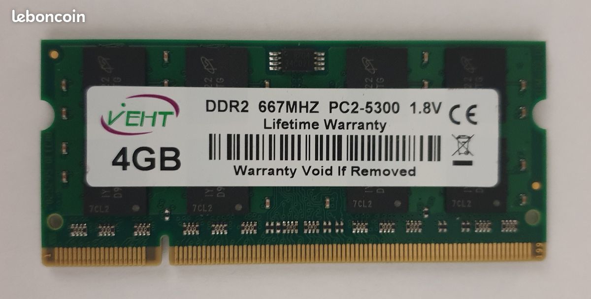 Kit 4x2GB Micron DDR2 ECC Reg Per Server – 8GB Totali, PC2-5300 667MHz, 244-pin Mini-DIMM