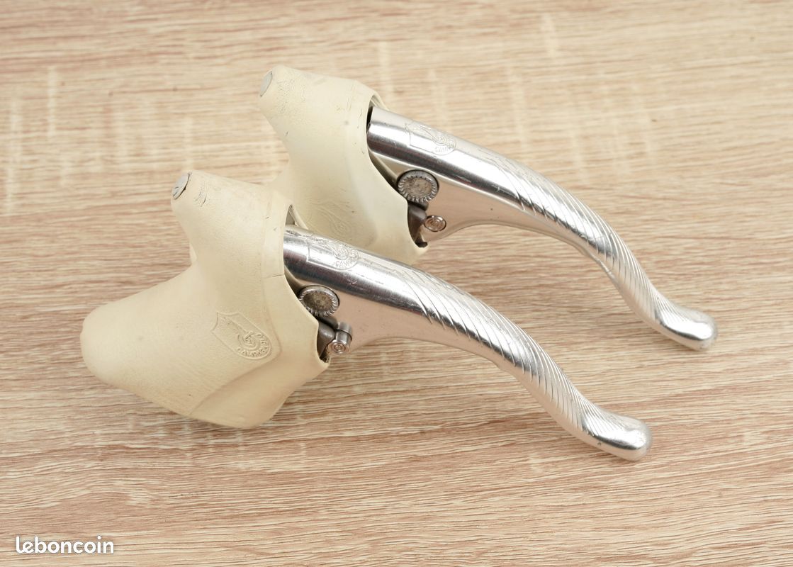 Leviers De Frein Campagnolo C-R Record Cobalto - Vintage Blanc - Pour Pièces