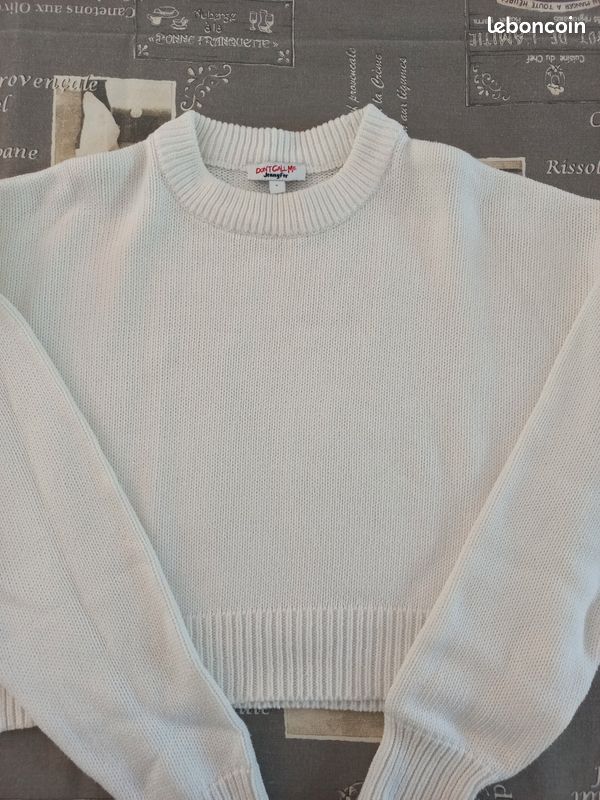 Pull Cardigan Blanc Femme - Taille L (14-16) - Acrylique - Neuf Avec étiquettes - Style Sport