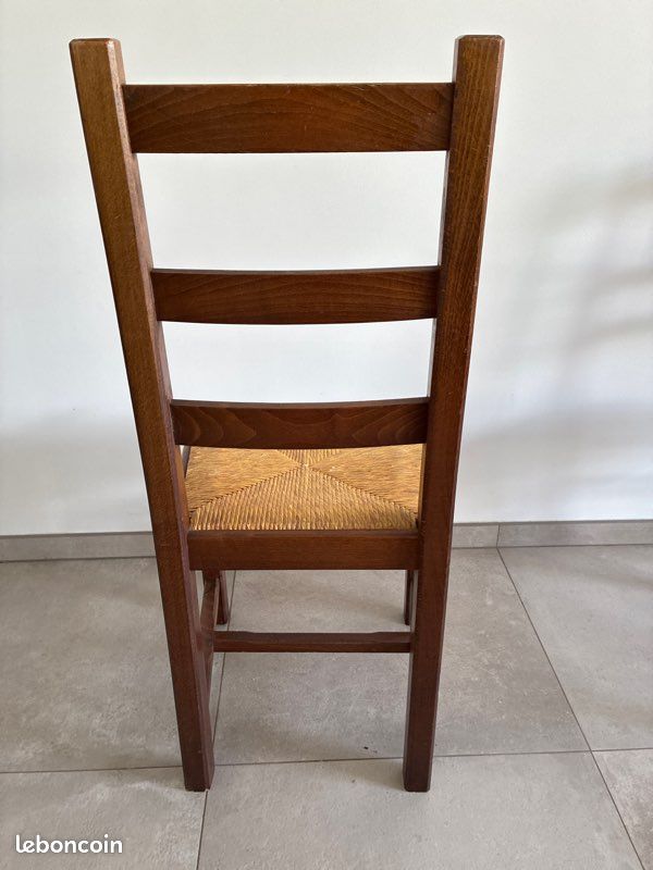Chaise bois paillée (image 3)