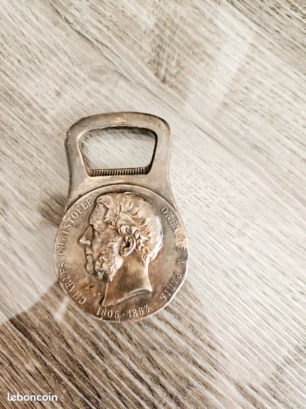 Décapsuleur Médaille Commémorative Charles Christofle - Métal Argenté - Collection