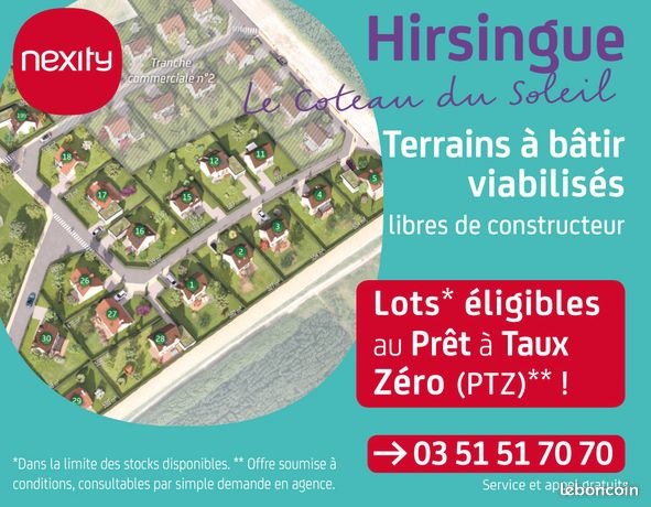 Terrains à Hirsingue, à 10 min d'Altkirch