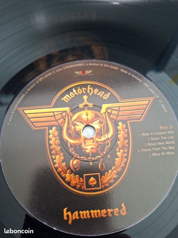 Vinyle motorhead hammered ..prix ferme.. (image 4)