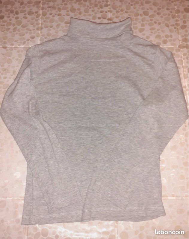 Sous pull col roulé gris Kiabi 10 ans Vêtements