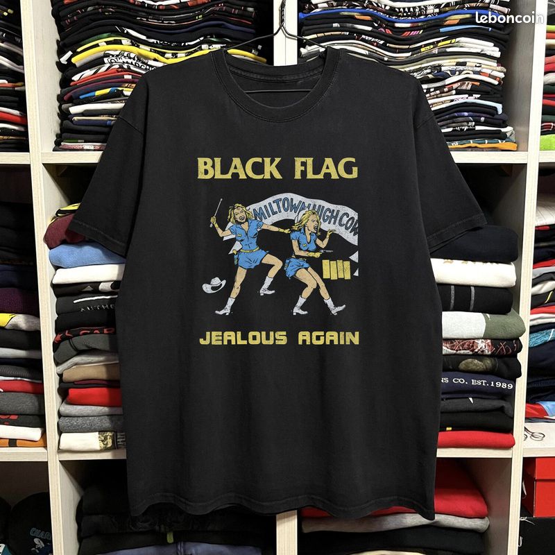 Black Flag Jealous Again Rare T-Shirt Black (image 1)