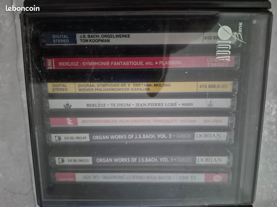 Rack Rangement Audio Bank Vintage + 24 CD (Scorpions, Barbara, Desproges, Bach, Chopin) (image 4)