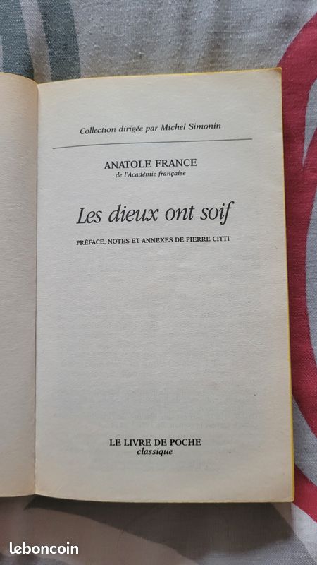 Livre les Dieux ont soif d'anatomie France (image 5)
