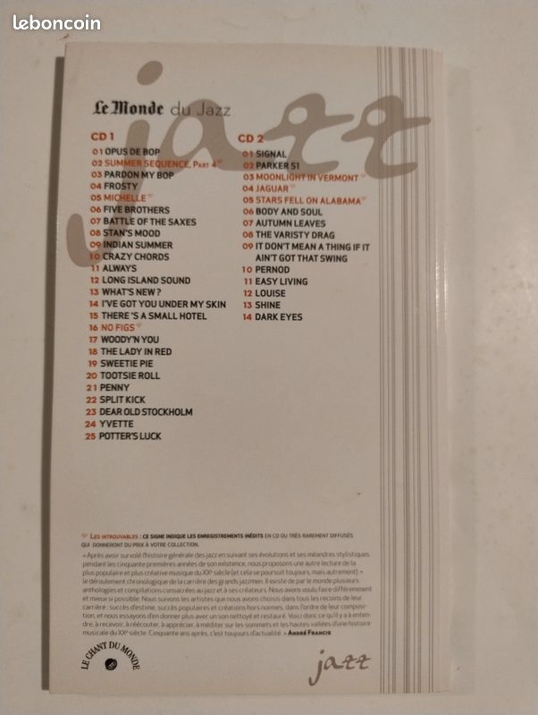 Stan Getz, Crazy Chords, 2 cd, LeMonde du Jazz N°33 (image 2)