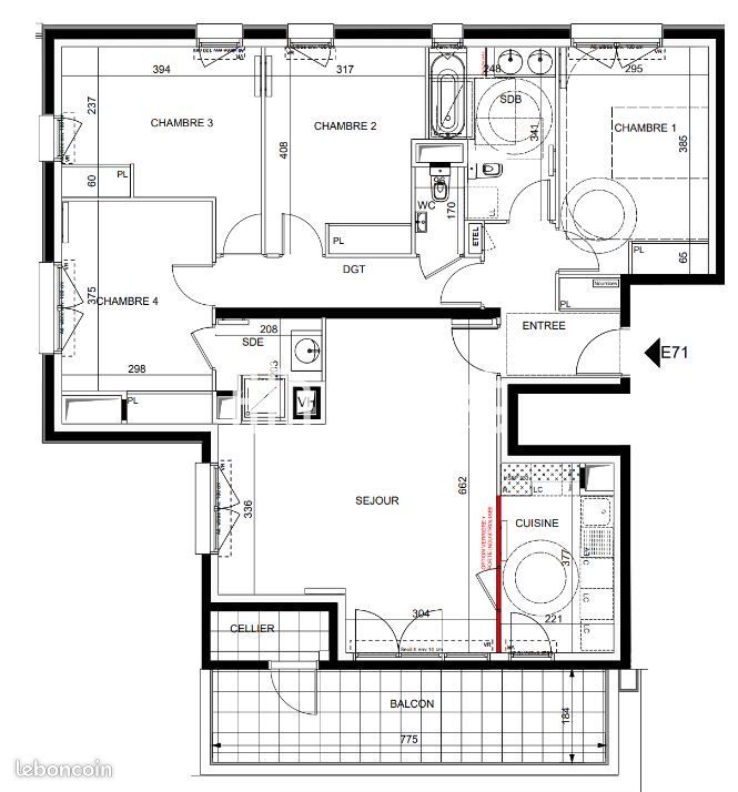 Appartement a louer saint-ouen-sur-seine - 5 pièce(s) - 111 m2 - Surfyn