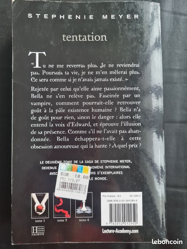Livre Twilight Tentation Tome 2 de Stephenie Meyer (image 2)