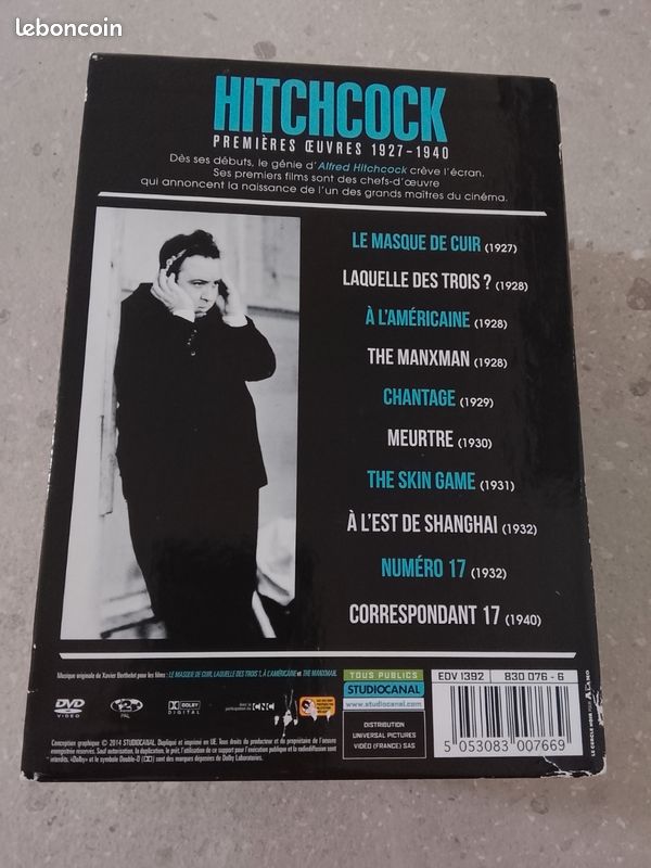 Coffret Alfred Hitchcock Premières œuvres 7 DVD (image 3)
