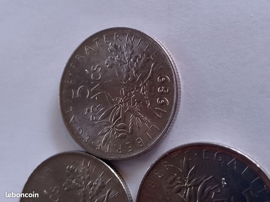 Lot 5 franc 1989 (image 3)