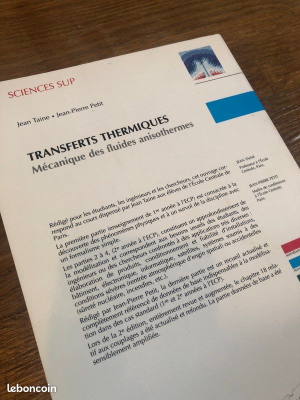 Transferts thermiques Mécaniques des fluides (image 2)