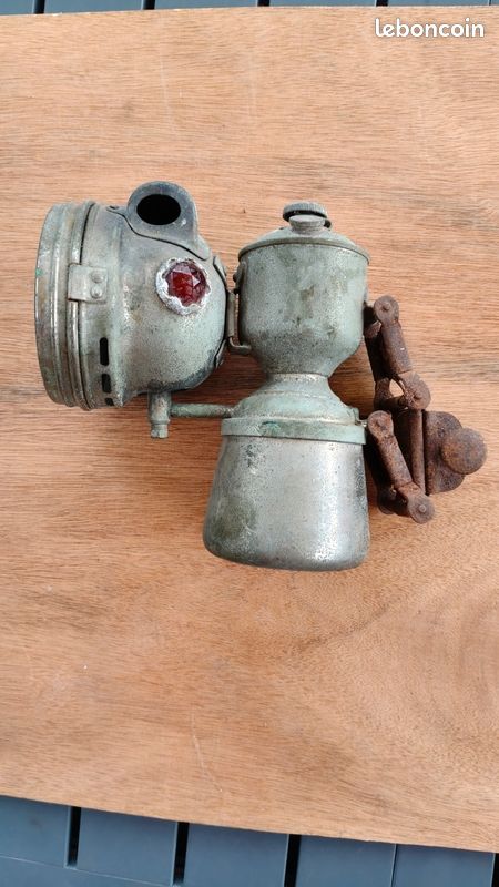 Phare Avant Vélo Luxor à Acétylène – Lanterne Ancienne, Fabrication Française