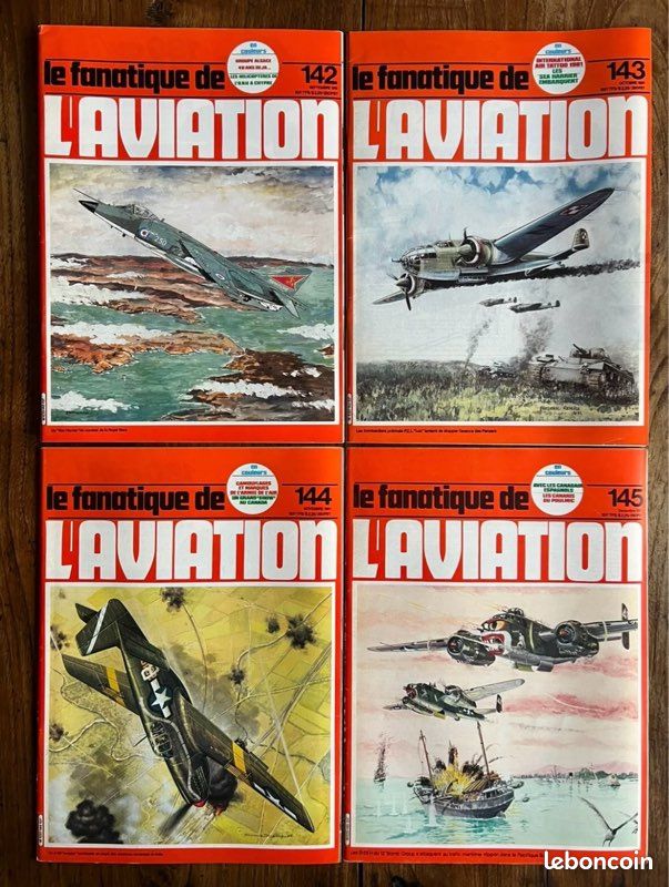 Lot de 12 revues LE FANATIQUE FANA DE L’AVIATION - Année complète 1981 - -#134 à 145 (image 4)