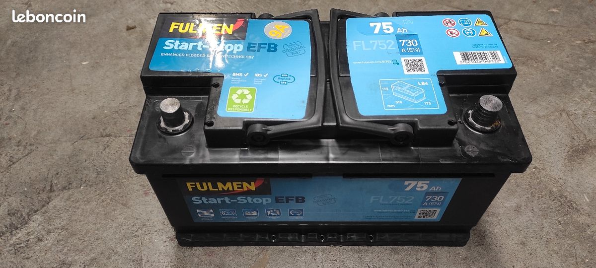 BATTERIE FULMEN START/STOP EFB FL752 12V 75AH 730A