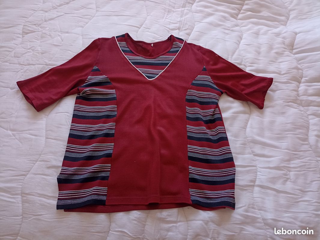 Haut rouge et noir T46 (image 1)