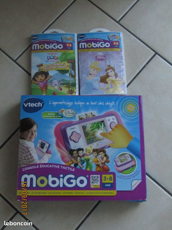 Console mobigo et 3 jeux 3-8 ans (image 1)