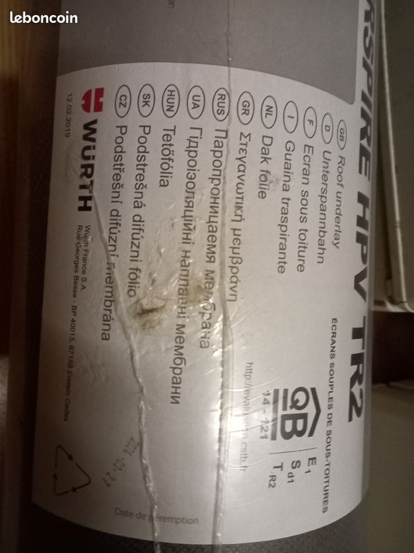 Rouleau ecran de sous toiture Perspire HPV TR2 160 g (image 2)