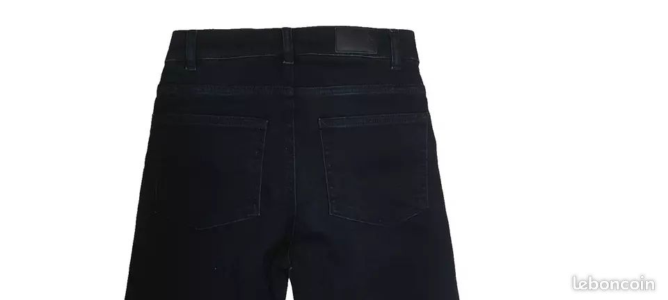 Jean Femme Caroll - Taille 34 - Bleu Brut (non Délavé) - Coupe Slim Straight - Occasion Très Bon état