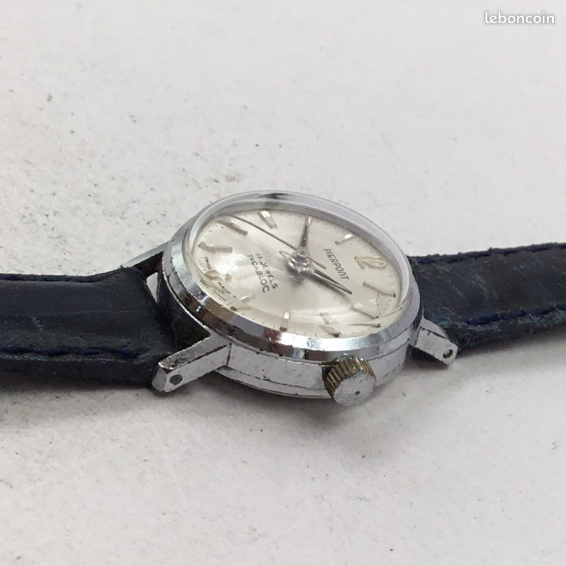 Montre-Bracelet Vintage Pierpont Co. LDS - Mouvement Mécanique - Pour Pièces Ou Réparation - Occasion (balancier Fonctionnel)