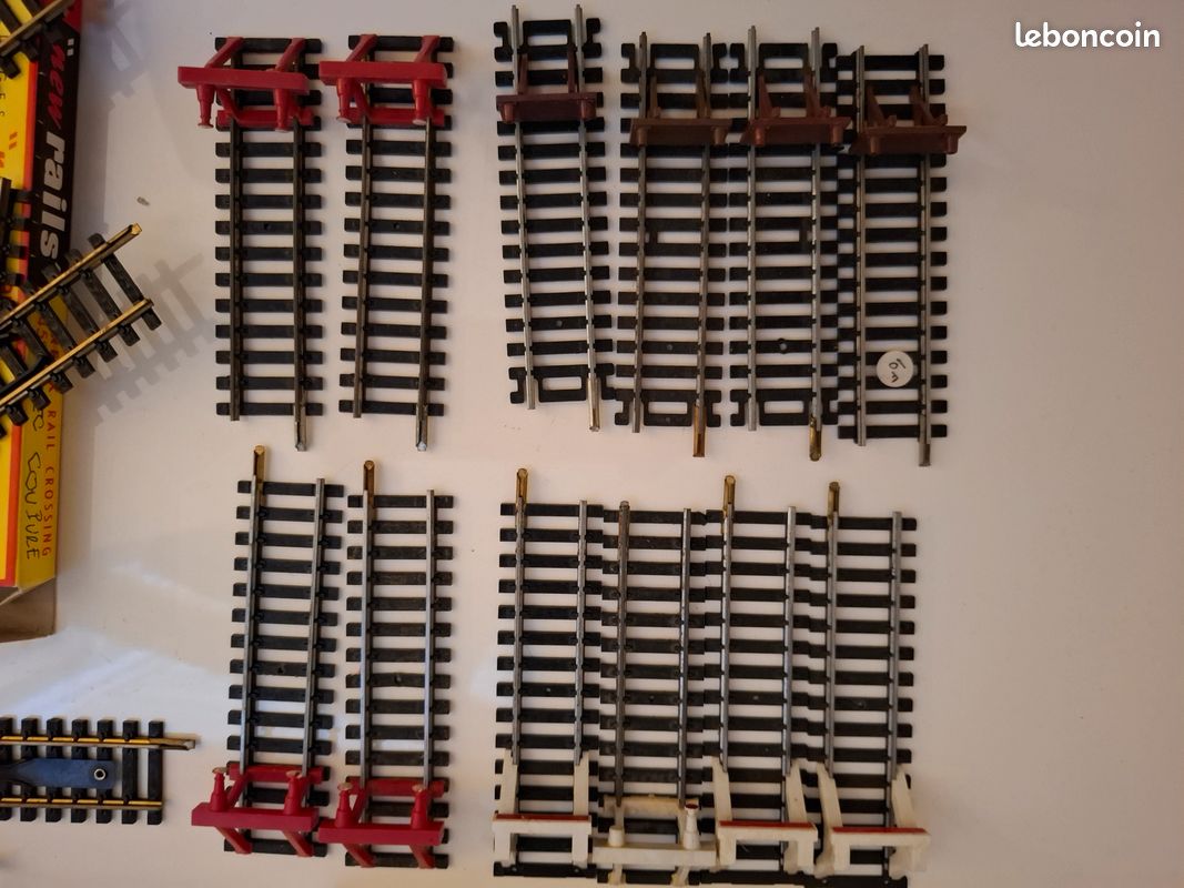 Rails droit-Jouef Hornby R603-longueur 670mm avec éclisses