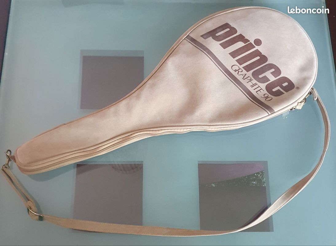 Housse De Raquette De Tennis Vintage Prince – Simple, Fermeture éclair, Sans Sangle