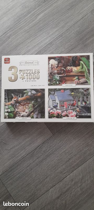 Lot de 3Puzzles de1000 pièces (image 1)