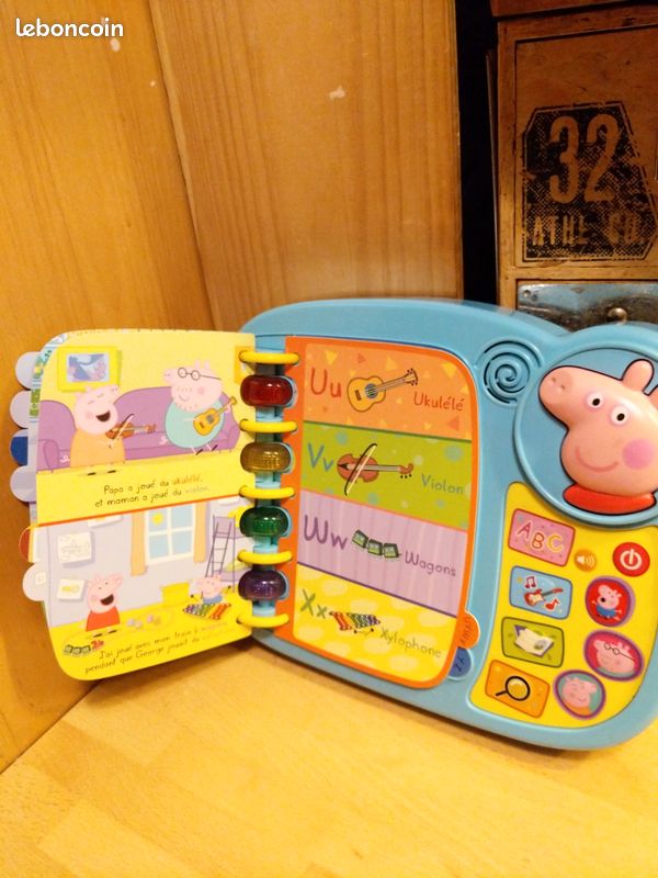 VTech Peppa Pig Mon Livre-Jeu Éducatif - Livre Interactif Enfant 18 Mois à 5 Ans Version Française