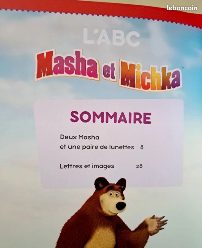Collier Pendentif Lunettes Masha Et L'Ours – Fabrication Artisanale, Métal Multicolore, Neuf