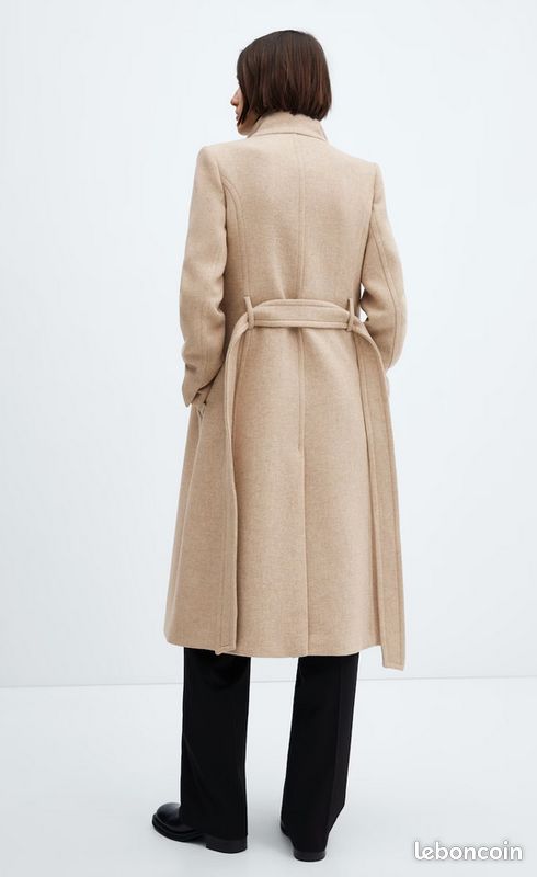 Manteau Ceinture Femme Manteau En Laine StructurÃ© Mango Manteau Laine  Manteco 69% A Ceinture Mango Vêtements