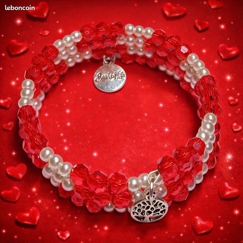 Perles Cristal à Facettes Rouge Brillant – 8 X 47 Cm – Pour Création Bijoux