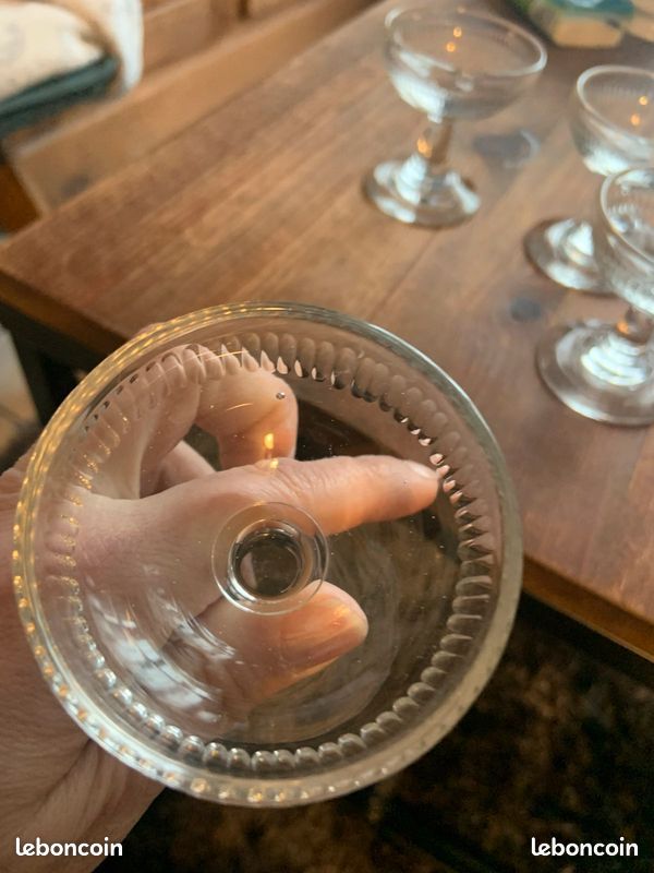 Lot de 6 verres à liqueur soufflés vintage (image 3)