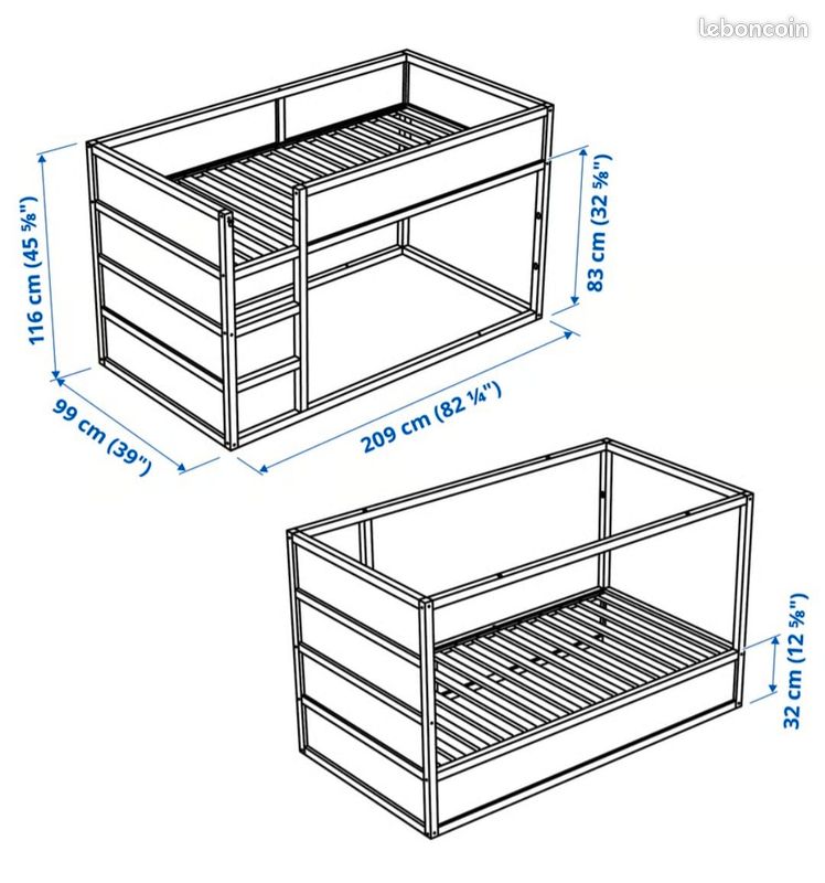 Lit réversible enfant IKEA KURA (image 5)