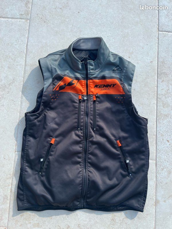 Veste Enduro Kenny Softshell – Noir/Orange – Taille XXL – Manches