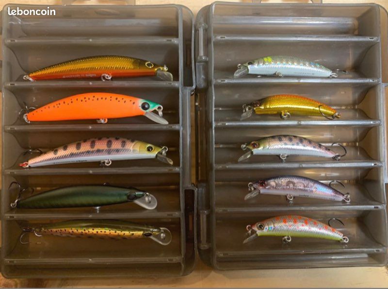 Ensemble boites 10 leurres truite carnassier (image 1)