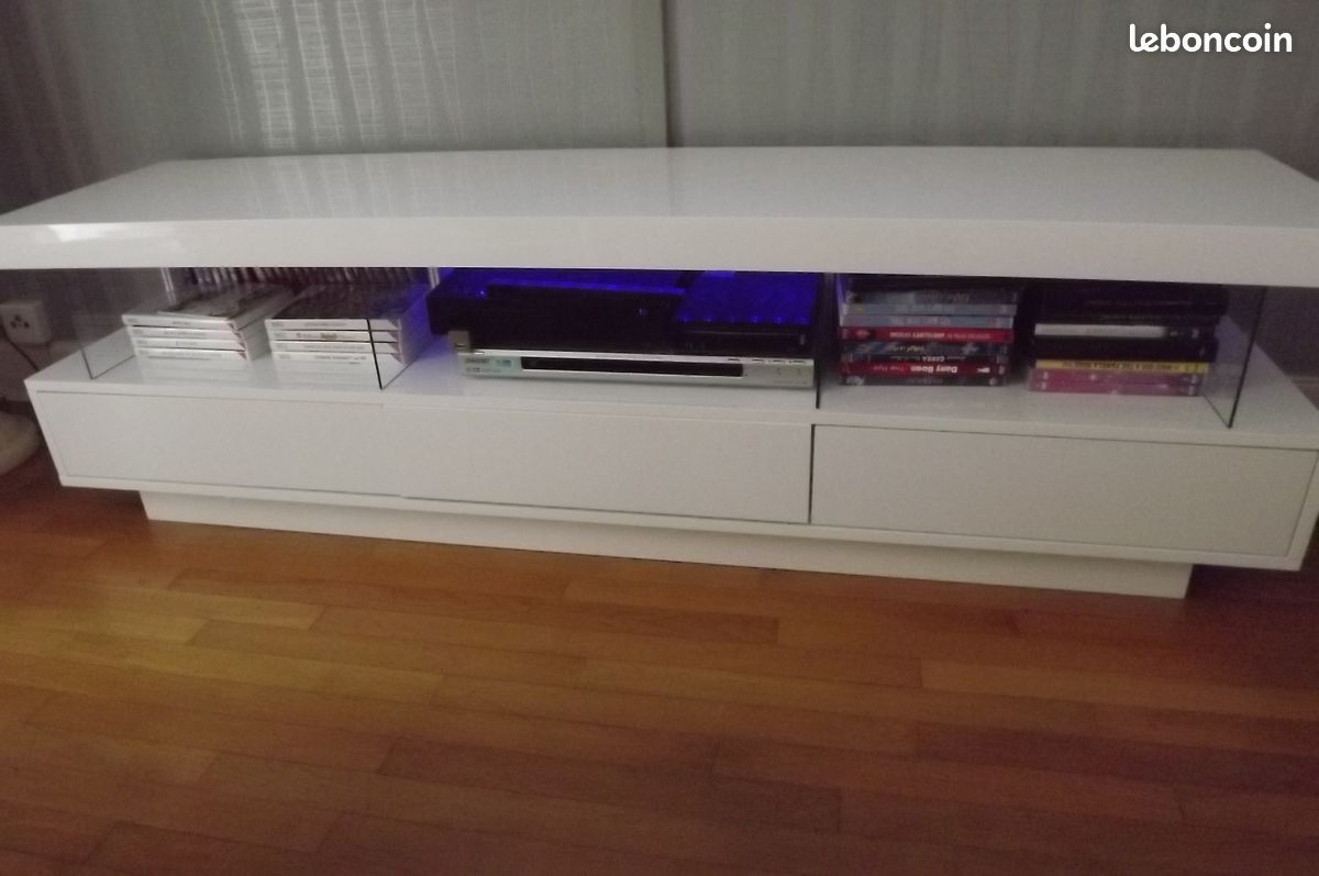 Meuble TV blanc de sejour (image 2)
